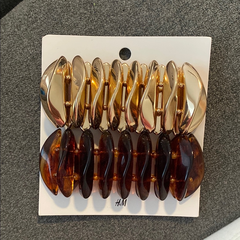H&M Gold and Brown Classic Bracelets